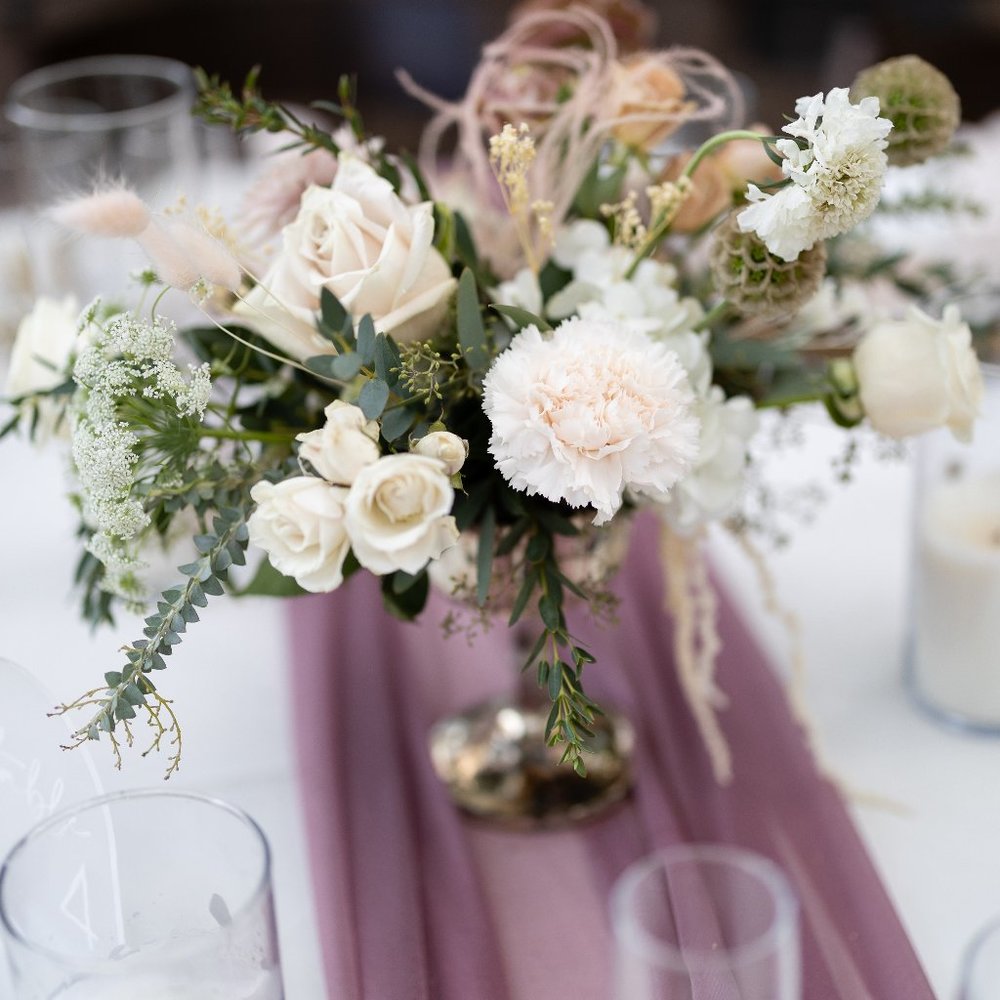 Extra Long 14 ft Mauve Chiffon Like Table Runner